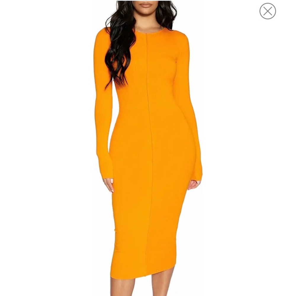 Naked Wardrobe Snatched Midi Dress, Size Small